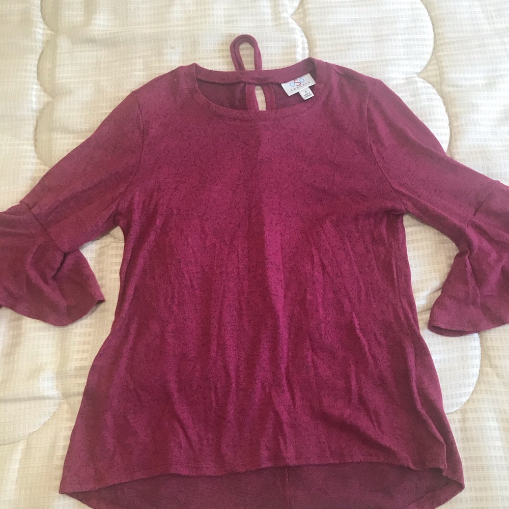 Maroon blouse by Oso Casuals